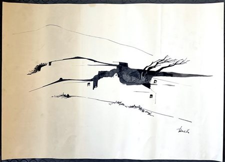 Mario Tornello "Senza titolo" 
china su carta
cm 50x70
firmata in basso a destra