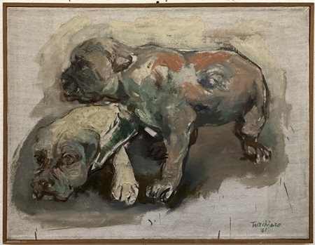 Aldo Turchiaro "Senza titolo" 1961
olio su tela
cm 61,5x82
firmato e datato in b