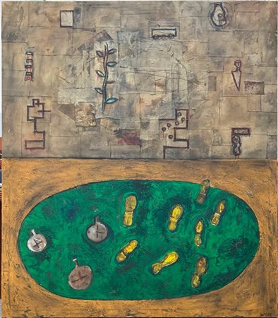 Horacio Sapere "Machine Dreams" 1989
tecnica mista su tela
cm 195x165
firmato in