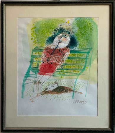 Pedro Pablo Oliva "Senza titolo" 1993
acquerello su carta
cm 34x27,5
firmato e d