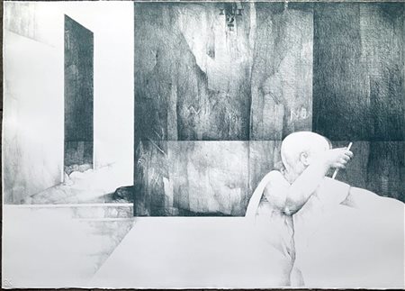 Pedro Cano "Giocando nella casa vuota" 1982
litografia
cm 50x70
firmata, titolat