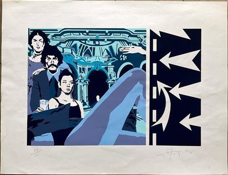 Bernard Morteyrol "Senza titolo" 
litografia colori
cm 50,5x65,5
firmata e numer