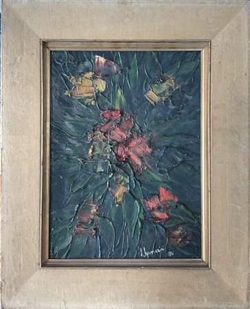 Cesare Camerini "Fiori dell'Amazzonia" 1970
olio su tavola
cm 38,5x27,5
firmato