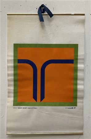 Lorenzetti Carlo "Senza titolo" 1969
serigrafia su feltro
cm 79x50
Edizione Segn