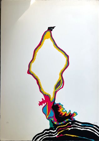 Gianni Dova "Senza titolo" 
litografia a colori
cm 71x50
firmata e numerata 4/99