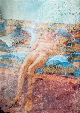 Mimmo Rotella "Senza titolo" 
litografia a colori
cm 68x48
firmata e numerata 94