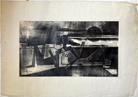 Alfonso Sella "Senza titolo" 
tecnica mista su carta
cm 49x50
firmata in basso a