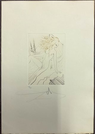 Salvador Dalì "The Betrothed of the King of Algarve" 1972
acquaforte e puntasecc