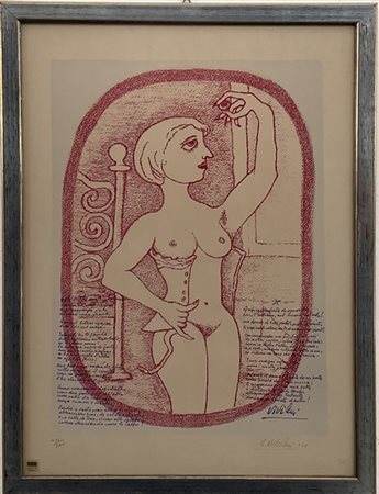 Giuseppe Viviani "Senza titolo" 1961
litografia a colori
cm 76x56
firmata, datat