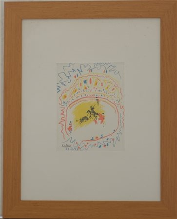 Pablo Picasso "Le Petit corrida" 1957
litografia a colori
Immagine cm 30x23
ediz