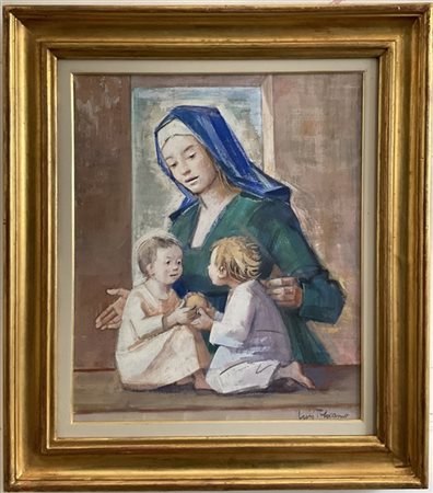 Luigi Filocamo "I gemelli" 1981
olio su tela
cm 60x50
firmato in basso a destra;