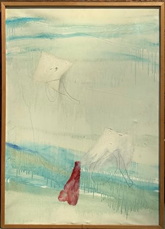 Mario Raciti "Presenze - Assenze" 1977
tecnica mista su tela
cm 70x50
Firmato, d