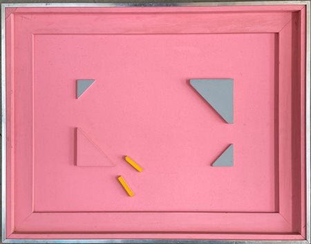 Giancarlo Bargoni "Due escono" 1970
tecnica mista su compensato
cm 61x81
firmato