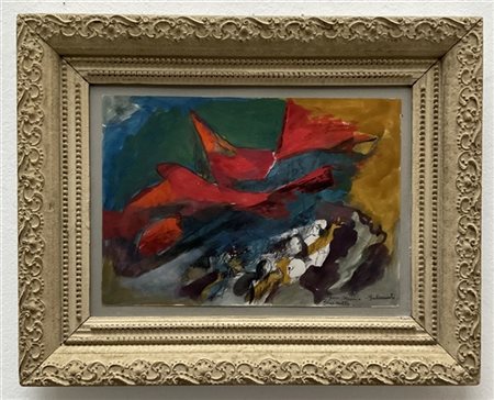 Silvio Benedetto "Senza titolo" 
tecnica mista su carta
cm 35x50
firmato e dedic