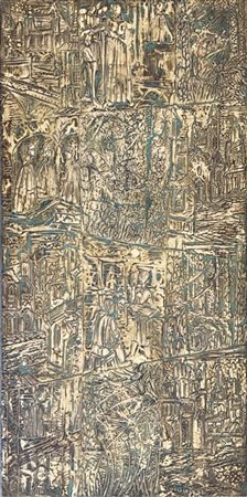 Decalage "Senza titolo" 1964
pannello decorativo a tecnica mista su tavola
cm 11