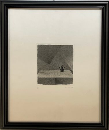 Gianfranco Ferroni "Cuccuma" 1988
acquaforte
(lastra cm 18,3x15,8; foglio cm 48,