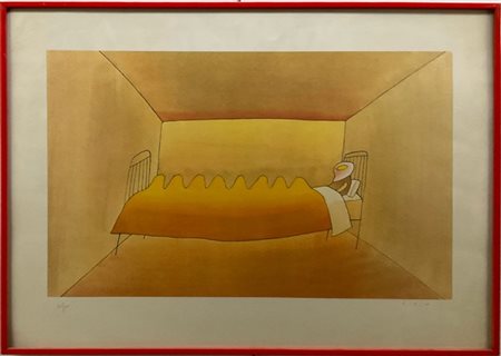 Jean-Michel Folon "Senza titolo" 
litografia a colori
cm 47x68
firmata e numerat