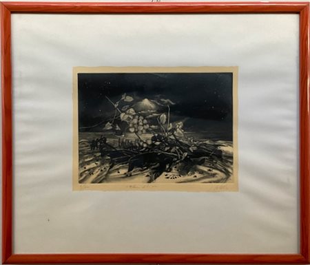 Jean Pierre Velly "Fiore d'Inverno" 
incisione su rame alla maniera nera su cart