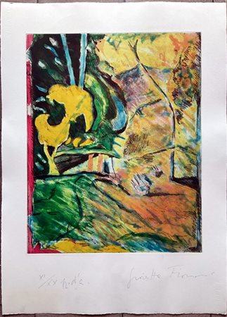 Giosetta Fioroni "Dreaming place" 1980
acquaforte e acquatinta
(lastra cm 49,5x3