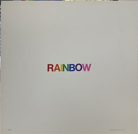 Maurizio Nannucci "Rainbow" 
serigrafia a colori
cm 50x50
firmata e numerata 93/