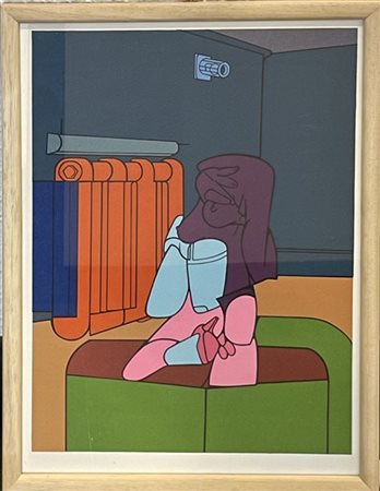 Valerio Adami "Senza titolo" 
Litografia edizione "Derrière le miroir" di Galeri