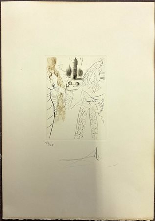 Salvador Dalì "The Woman Taken in Adultery" 1972
acquaforte e puntasecca su cart