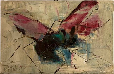 Ivan Mosca "Composizione 1953" 
acrilico su tela
cm 20x30
firmato e datato in ba