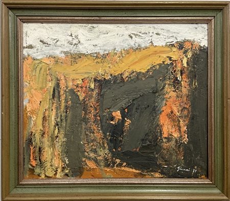 Piero Giunni "Frumento come scultura" 1971
olio su tela
cm 50x60
firmato e datat