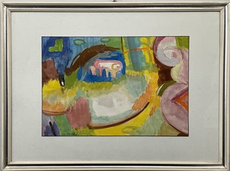 Loris Fucini "Senza titolo" 1970
acquerello su carta
cm 33x49
firmato e datato i