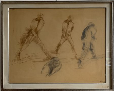 Giuliano Vangi "Senza titolo" 1967
tecnica mista su carta
cm 65x83
firmato e dat