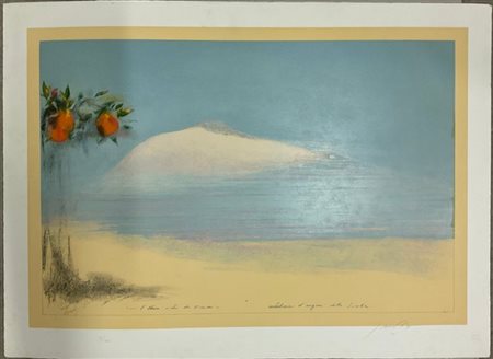 Piero Guccione "L'Etna" 1985
litografia a colori
cm 50x70
firmata e numerata 8/1