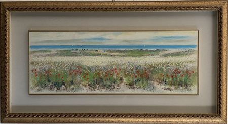 Natale Addamiano "Senza titolo" Anni '80
pastelli su carta
cm 25x65
firmato in b