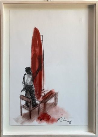 KCHO "R" 1996
pastello a olio su carta su cartoncino
cm 47,5x33
Firmato e datato