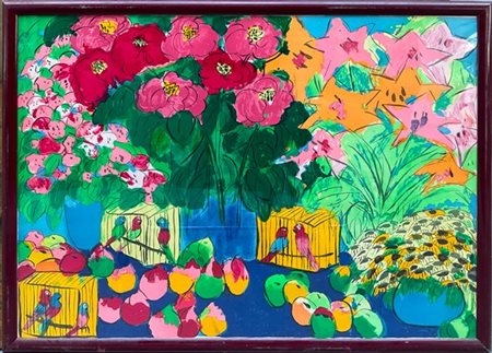 Ting Walasse Manifesto a colori
cm 118,5x158,5
Yves Rivière éditeur, Parigi. In