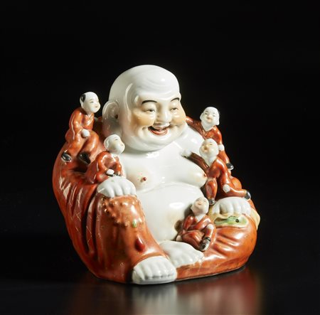  Arte Cinese - Budai in porcellana
Cina, XX secolo.