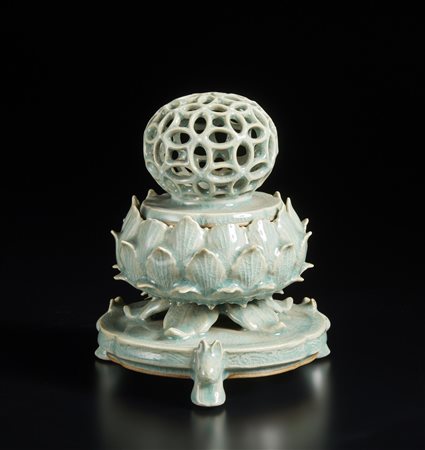  Arte Cinese - Incensiere celadon 
Corea, XIX secolo .