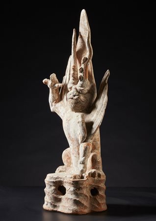  Arte Cinese - Guardiano Tang in terracotta 
Cina, dinastia Tang.