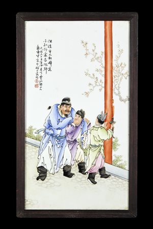  Arte Cinese - Placca in porcellana policroma
Cina, periodo Repubblica.