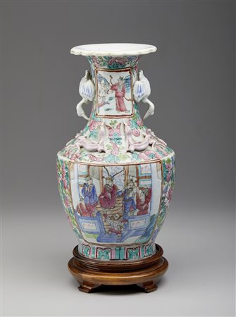  Arte Cinese - Vaso famiglia rosa Canton
Cina, XX secolo .