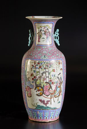  Arte Cinese - Grande vaso famiglia rosa
Cina, XX secolo.