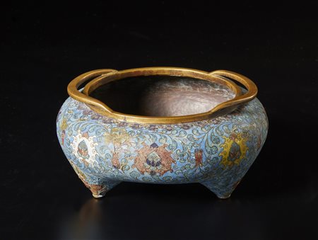  Arte Cinese - Incensiere cloisonnè 
Cina, periodo Repubblica.