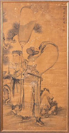  Arte Cinese - Dipinto su carta firmato Shangguan Zhou (1665-1750?)
Cina, XVII-XVIII secolo ?.