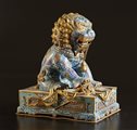  Arte Cinese - Grande leone cloisonnè 
Cina, XX secolo .