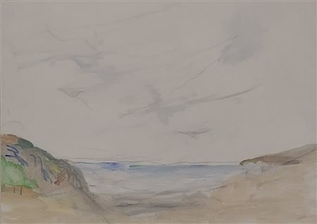 TRECCANI ERNESTO Milano (Mi) 1920 Marina 1970 Olio su tela 50,00x70,00x2,00...