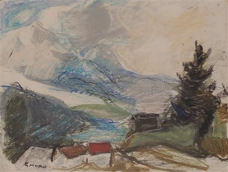 MORO GINO Milano (Mi) 1901 Senza titolo Mista intelata 43,00x56,00 Firma in...