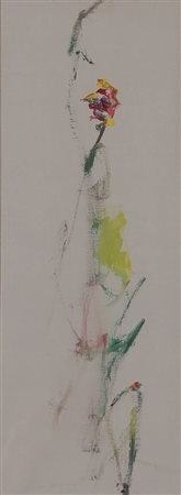 TRECCANI ERNESTO Milano (Mi) 1920 Fiore 1970 Olio su tela 50,00x20,00x2,00...
