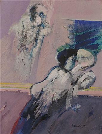 BENEDINI GABRIELLA Cremona (CR) 1932 Senza titolo Mista intelata 60,00x48,00...