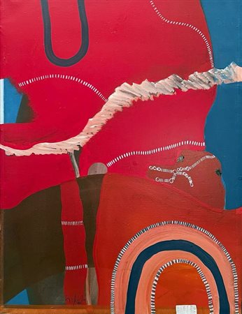 DANGELO SERGIO Milano (Mi) 1932 Il paese del male agli occhi 1963 Olio su...