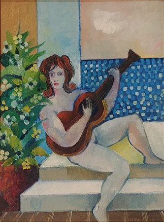 LA BIANCA DINO Viareggio (Lu) 1941 Senza titolo 1979 Olio su cartoncino...