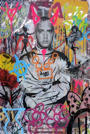 MART SIGNED Livorno (Li) 1988 Mista su tela Eminem 150,00x100,00x3,00...